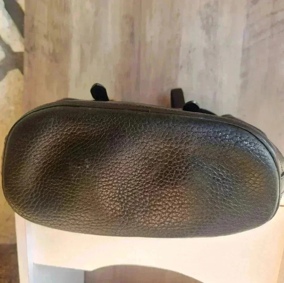 Dooney & Bourke Small Black Bucket Bag from the Metro Collection Vintage Gold - Picture 12 of 14